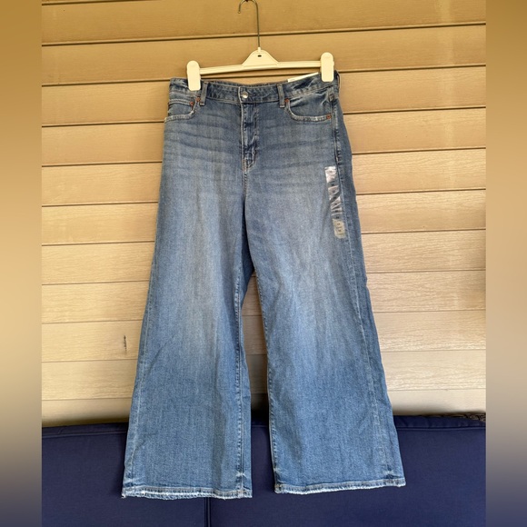 AE Dreamy Drape Stretch Super High-Waisted Baggy Wide-Leg Jean - Picture 1 of 7